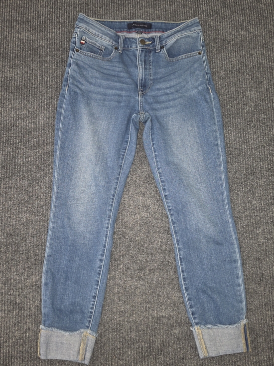 Tommy Hilfiger Denim - Tommy Hilfiger Light Blue Cuffed Mid-rise Slim Jeans